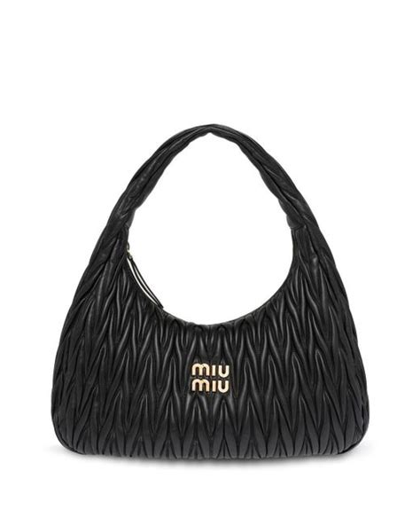 miu miu hobo bag 2015|Black Wander Matelassé Nappa Leather Hobo Bag .